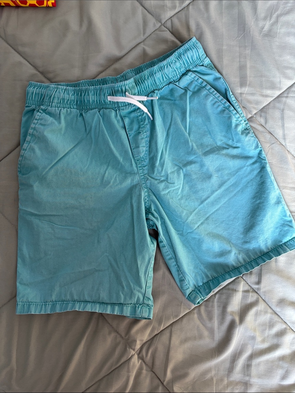Cat & Jack Boys Teal Elastic Waist Shorts with Drawstring Size 10 Like New